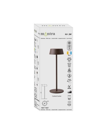 K4 * FAROL CORTEN EXTERIOR PORTATIL LED IP54 3000K